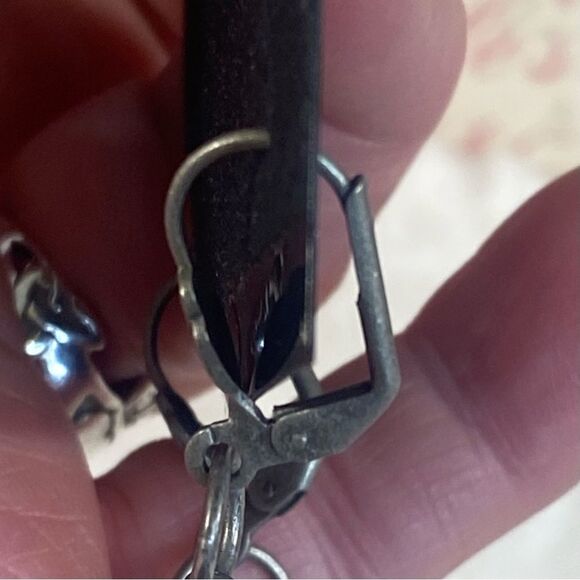 Handcrafted NWT Pink & White Dangle Earrings Custom Made Lightweight Jewelry - Picture 5 of 7